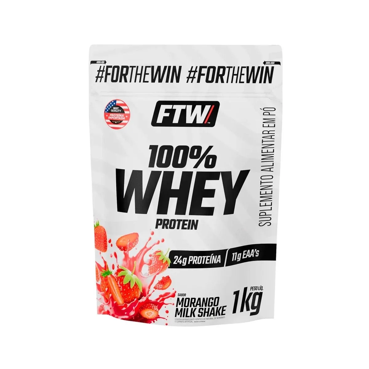 WHEY FTW BRANCO 100% REFIL 1KL