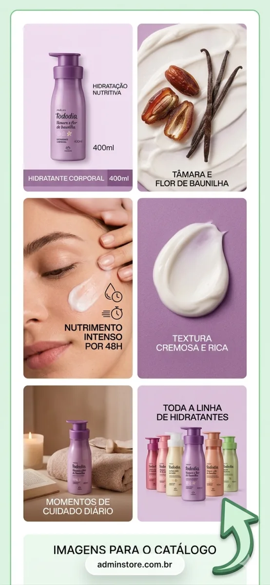 Creme Hidratante Corporal Natura Tododia Ameixa e Flor de Baunilha 400ml