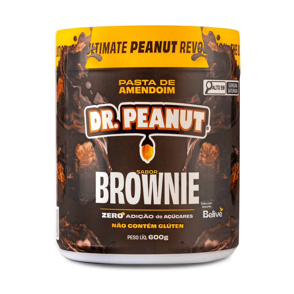PASTA DE AMENDOIM DR. PEANUT BROWNIE 600G