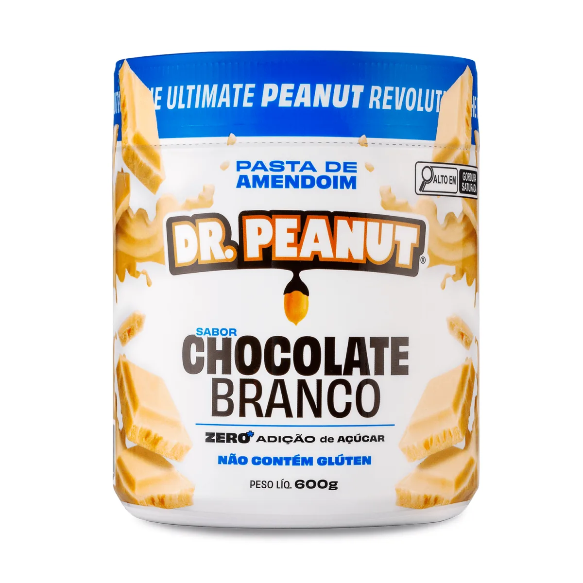 PASTA DE AMENDOIM DR. PEANUT CHOC. BRANCO 600G