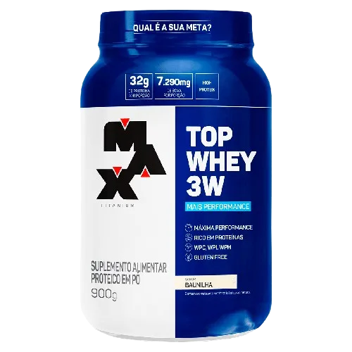 TOP WHEY 3W + PERFORMANCE - 900g - MAX TITANIUM