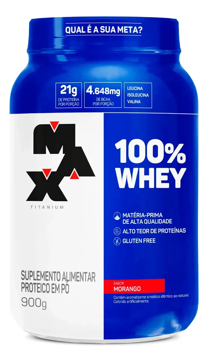 WHEY MAX 100% MORANGO 900G