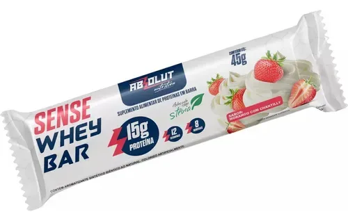 BARRA DE PROTEÍNA ABSOLUT NUTRITION MORANGO COM CHANTILLY 45G